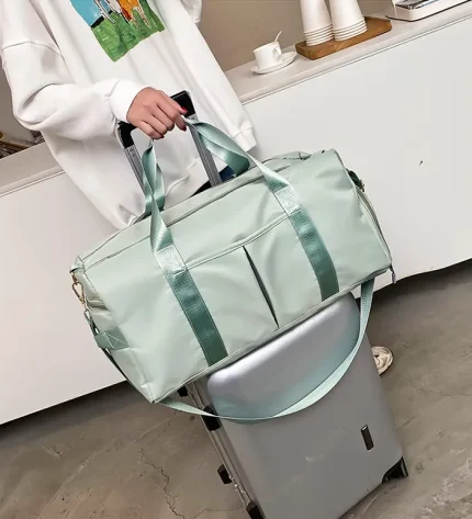 Portable high capacity sports trolley travel swim travel bag