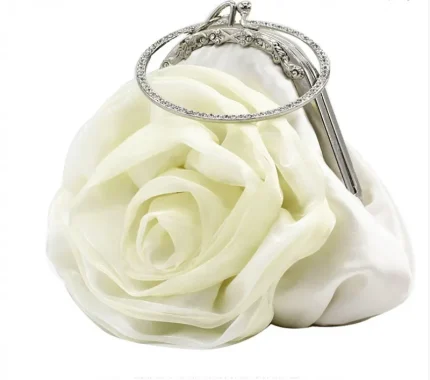 Fresh elegant banquet round rose handbag